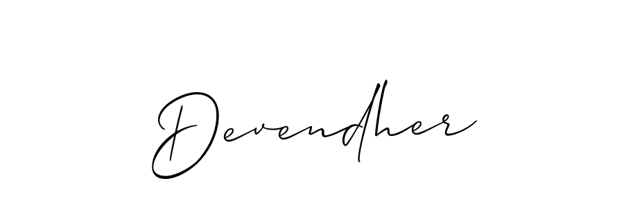 if you are searching for the best signature style for your name Devendher. so please give up your signature search. here we have designed multiple signature styles  using Allison_Script. Devendher signature style 2 images and pictures png