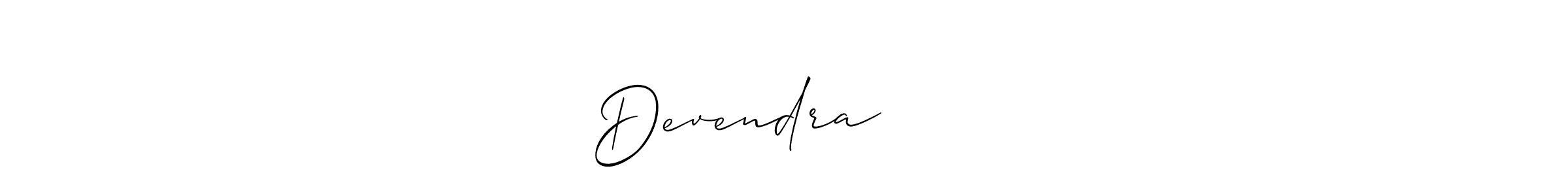 Also You can easily find your signature by using the search form. We will create Devendra चौधरी name handwritten signature images for you free of cost using Allison_Script sign style. Devendra चौधरी signature style 2 images and pictures png