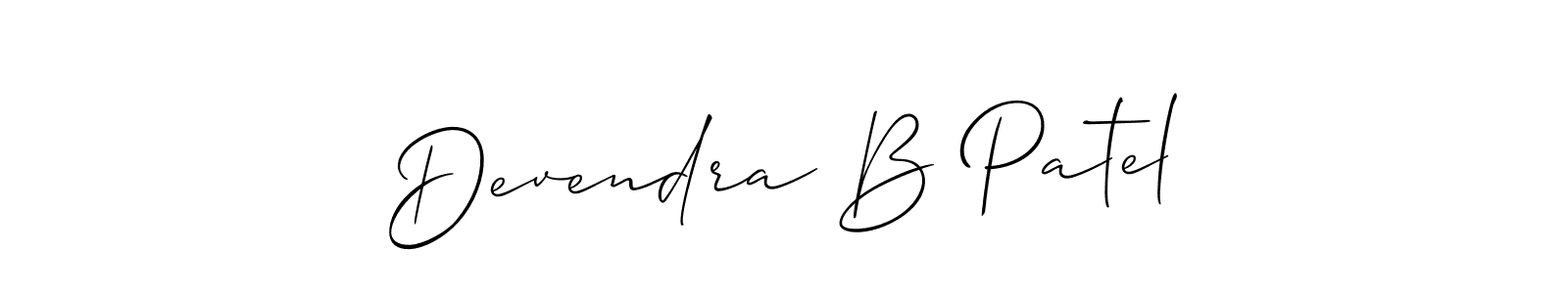 Devendra B Patel stylish signature style. Best Handwritten Sign (Allison_Script) for my name. Handwritten Signature Collection Ideas for my name Devendra B Patel. Devendra B Patel signature style 2 images and pictures png