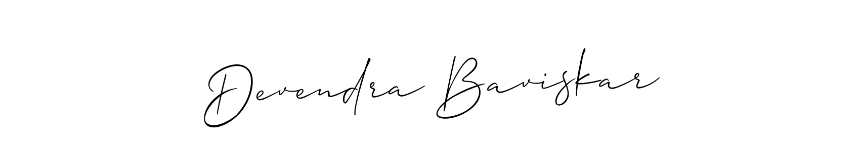 How to Draw Devendra Baviskar signature style? Allison_Script is a latest design signature styles for name Devendra Baviskar. Devendra Baviskar signature style 2 images and pictures png