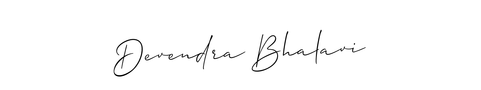 Use a signature maker to create a handwritten signature online. With this signature software, you can design (Allison_Script) your own signature for name Devendra Bhalavi. Devendra Bhalavi signature style 2 images and pictures png