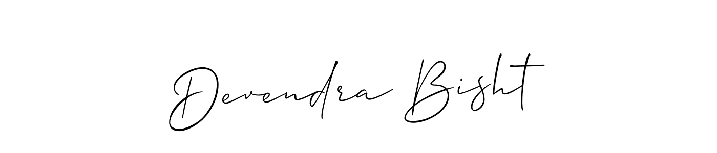 Use a signature maker to create a handwritten signature online. With this signature software, you can design (Allison_Script) your own signature for name Devendra Bisht. Devendra Bisht signature style 2 images and pictures png