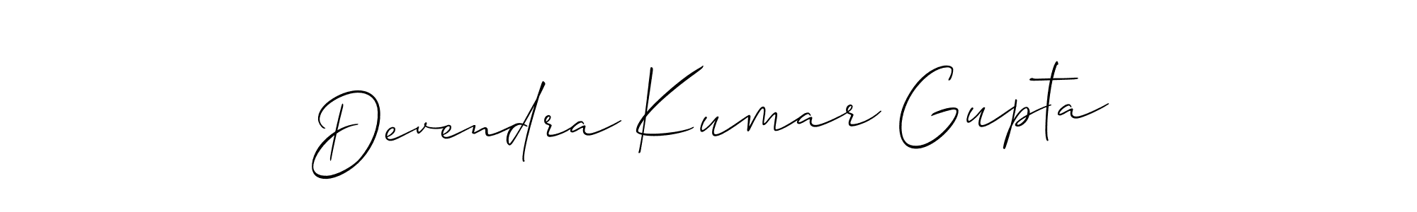 Make a beautiful signature design for name Devendra Kumar Gupta. With this signature (Allison_Script) style, you can create a handwritten signature for free. Devendra Kumar Gupta signature style 2 images and pictures png