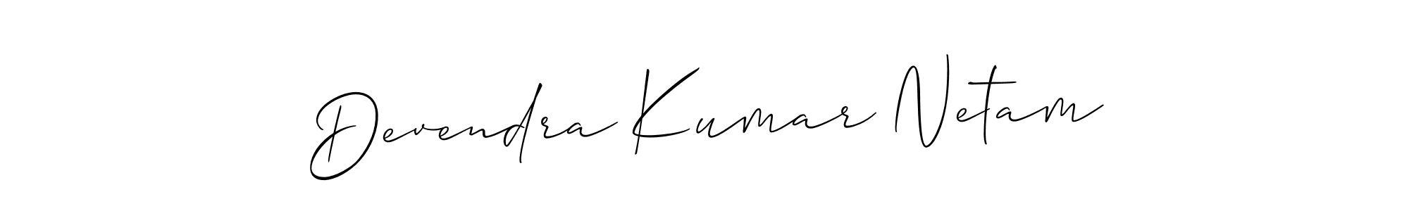 Make a beautiful signature design for name Devendra Kumar Netam. With this signature (Allison_Script) style, you can create a handwritten signature for free. Devendra Kumar Netam signature style 2 images and pictures png