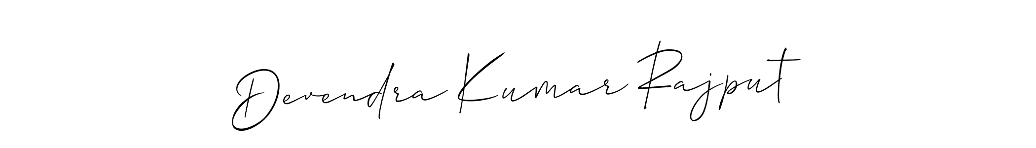 Allison_Script is a professional signature style that is perfect for those who want to add a touch of class to their signature. It is also a great choice for those who want to make their signature more unique. Get Devendra Kumar Rajput name to fancy signature for free. Devendra Kumar Rajput signature style 2 images and pictures png