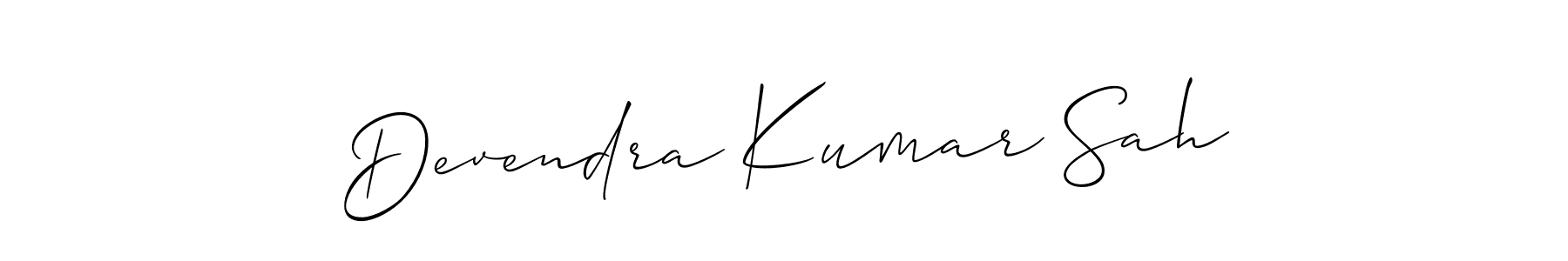 Use a signature maker to create a handwritten signature online. With this signature software, you can design (Allison_Script) your own signature for name Devendra Kumar Sah. Devendra Kumar Sah signature style 2 images and pictures png