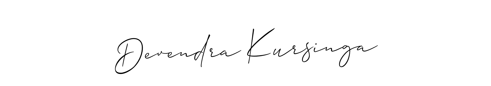 Devendra Kursinga stylish signature style. Best Handwritten Sign (Allison_Script) for my name. Handwritten Signature Collection Ideas for my name Devendra Kursinga. Devendra Kursinga signature style 2 images and pictures png