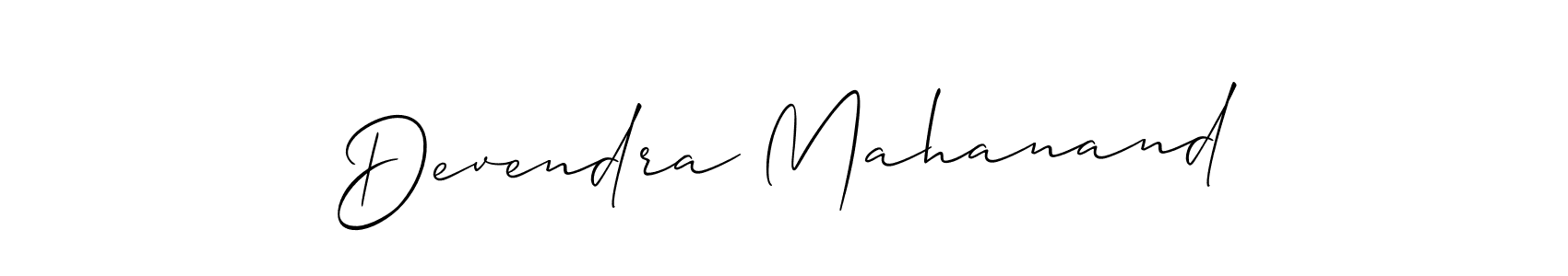 Make a beautiful signature design for name Devendra Mahanand. With this signature (Allison_Script) style, you can create a handwritten signature for free. Devendra Mahanand signature style 2 images and pictures png
