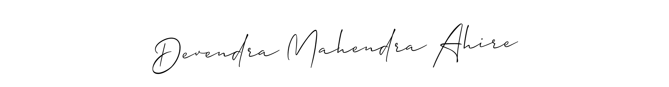 Make a beautiful signature design for name Devendra Mahendra Ahire. With this signature (Allison_Script) style, you can create a handwritten signature for free. Devendra Mahendra Ahire signature style 2 images and pictures png
