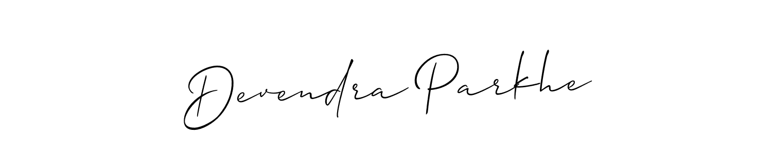 Use a signature maker to create a handwritten signature online. With this signature software, you can design (Allison_Script) your own signature for name Devendra Parkhe. Devendra Parkhe signature style 2 images and pictures png