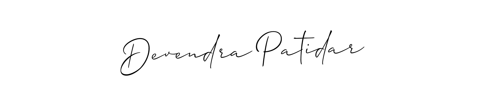 How to make Devendra Patidar signature? Allison_Script is a professional autograph style. Create handwritten signature for Devendra Patidar name. Devendra Patidar signature style 2 images and pictures png