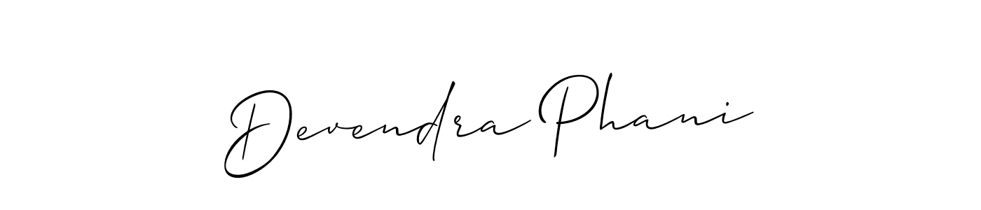 It looks lik you need a new signature style for name Devendra Phani. Design unique handwritten (Allison_Script) signature with our free signature maker in just a few clicks. Devendra Phani signature style 2 images and pictures png