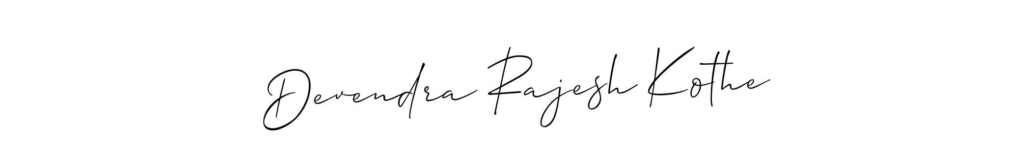Use a signature maker to create a handwritten signature online. With this signature software, you can design (Allison_Script) your own signature for name Devendra Rajesh Kothe. Devendra Rajesh Kothe signature style 2 images and pictures png