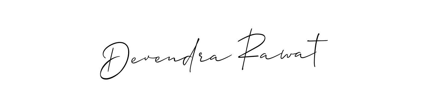 The best way (Allison_Script) to make a short signature is to pick only two or three words in your name. The name Devendra Rawat include a total of six letters. For converting this name. Devendra Rawat signature style 2 images and pictures png