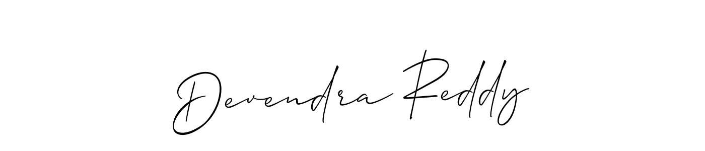 You should practise on your own different ways (Allison_Script) to write your name (Devendra Reddy) in signature. don't let someone else do it for you. Devendra Reddy signature style 2 images and pictures png