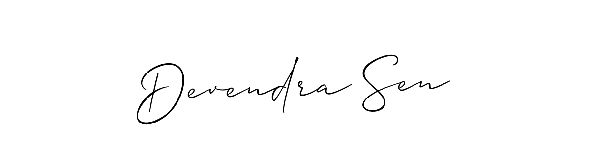 Also You can easily find your signature by using the search form. We will create Devendra Sen name handwritten signature images for you free of cost using Allison_Script sign style. Devendra Sen signature style 2 images and pictures png