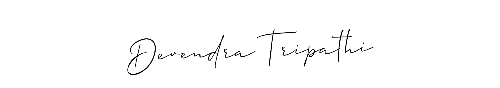 The best way (Allison_Script) to make a short signature is to pick only two or three words in your name. The name Devendra Tripathi include a total of six letters. For converting this name. Devendra Tripathi signature style 2 images and pictures png