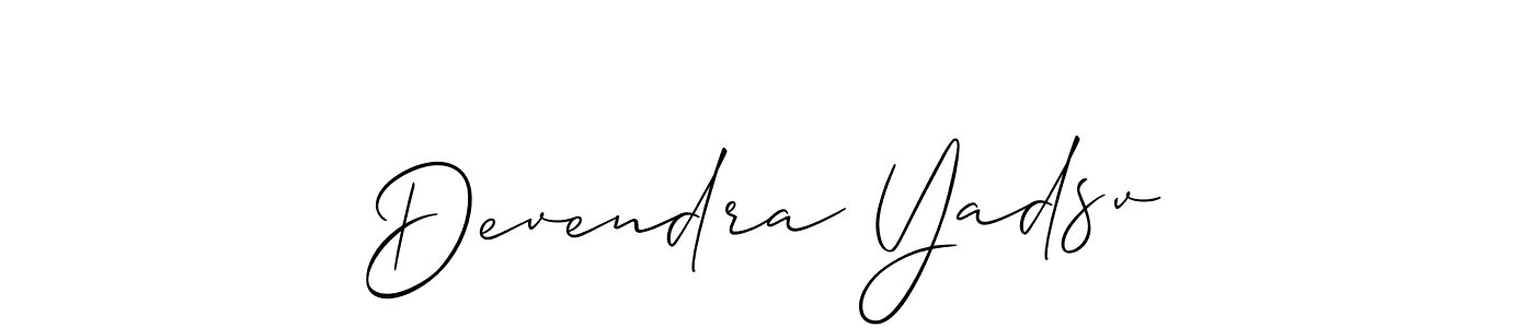 How to make Devendra Yadsv signature? Allison_Script is a professional autograph style. Create handwritten signature for Devendra Yadsv name. Devendra Yadsv signature style 2 images and pictures png