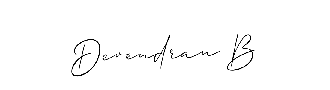 Also You can easily find your signature by using the search form. We will create Devendran B name handwritten signature images for you free of cost using Allison_Script sign style. Devendran B signature style 2 images and pictures png