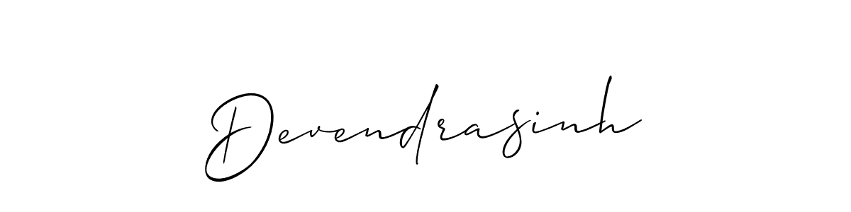 Design your own signature with our free online signature maker. With this signature software, you can create a handwritten (Allison_Script) signature for name Devendrasinh. Devendrasinh signature style 2 images and pictures png