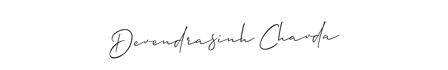 You should practise on your own different ways (Allison_Script) to write your name (Devendrasinh Chavda) in signature. don't let someone else do it for you. Devendrasinh Chavda signature style 2 images and pictures png