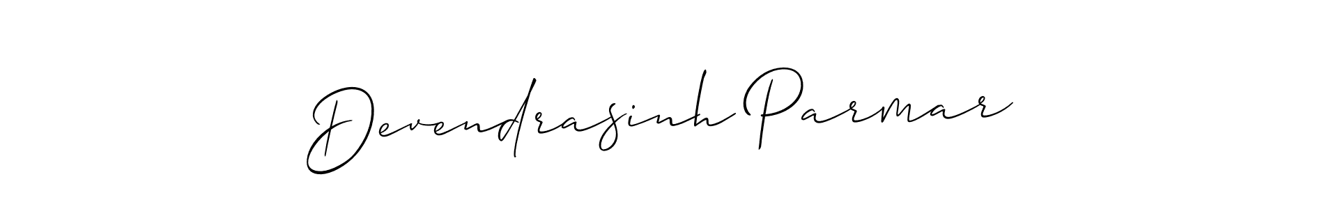 Make a beautiful signature design for name Devendrasinh Parmar. With this signature (Allison_Script) style, you can create a handwritten signature for free. Devendrasinh Parmar signature style 2 images and pictures png