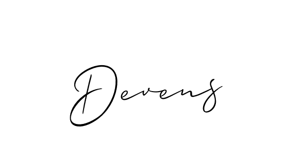 How to Draw Devens signature style? Allison_Script is a latest design signature styles for name Devens. Devens signature style 2 images and pictures png