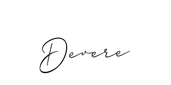 Allison_Script is a professional signature style that is perfect for those who want to add a touch of class to their signature. It is also a great choice for those who want to make their signature more unique. Get Devere name to fancy signature for free. Devere signature style 2 images and pictures png