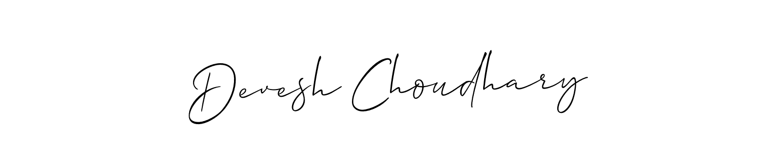 Design your own signature with our free online signature maker. With this signature software, you can create a handwritten (Allison_Script) signature for name Devesh Choudhary. Devesh Choudhary signature style 2 images and pictures png