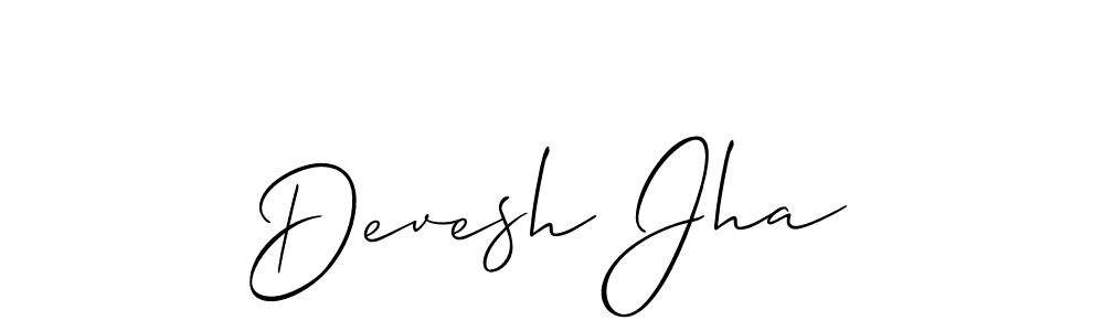 Best and Professional Signature Style for Devesh Jha. Allison_Script Best Signature Style Collection. Devesh Jha signature style 2 images and pictures png