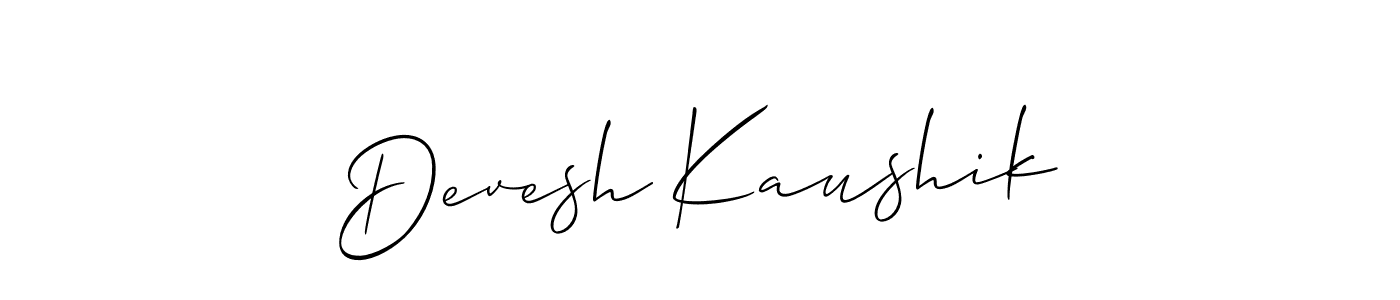 Make a short Devesh Kaushik signature style. Manage your documents anywhere anytime using Allison_Script. Create and add eSignatures, submit forms, share and send files easily. Devesh Kaushik signature style 2 images and pictures png