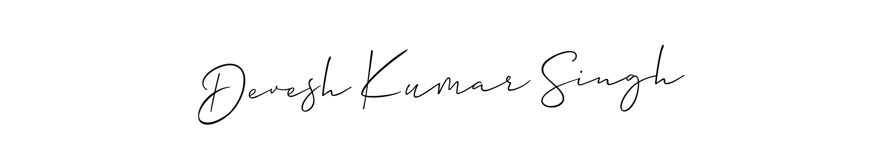 How to make Devesh Kumar Singh signature? Allison_Script is a professional autograph style. Create handwritten signature for Devesh Kumar Singh name. Devesh Kumar Singh signature style 2 images and pictures png