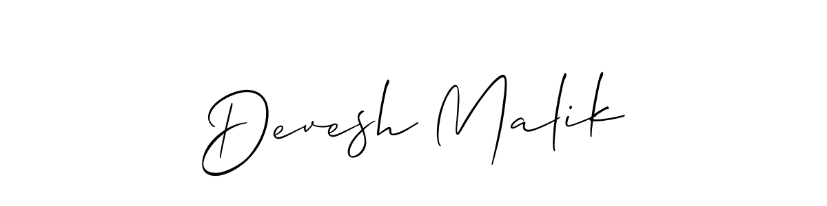 How to make Devesh Malik signature? Allison_Script is a professional autograph style. Create handwritten signature for Devesh Malik name. Devesh Malik signature style 2 images and pictures png