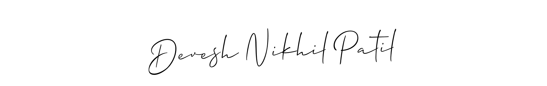 It looks lik you need a new signature style for name Devesh Nikhil Patil. Design unique handwritten (Allison_Script) signature with our free signature maker in just a few clicks. Devesh Nikhil Patil signature style 2 images and pictures png