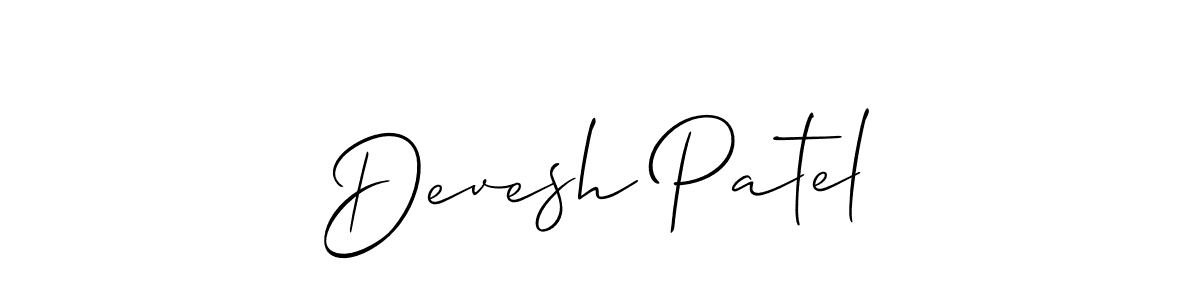 You should practise on your own different ways (Allison_Script) to write your name (Devesh Patel) in signature. don't let someone else do it for you. Devesh Patel signature style 2 images and pictures png