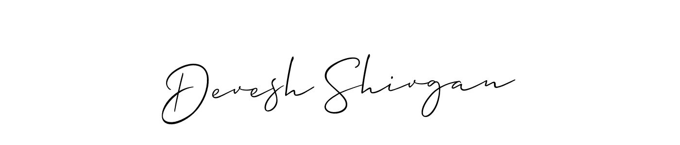 if you are searching for the best signature style for your name Devesh Shivgan. so please give up your signature search. here we have designed multiple signature styles  using Allison_Script. Devesh Shivgan signature style 2 images and pictures png