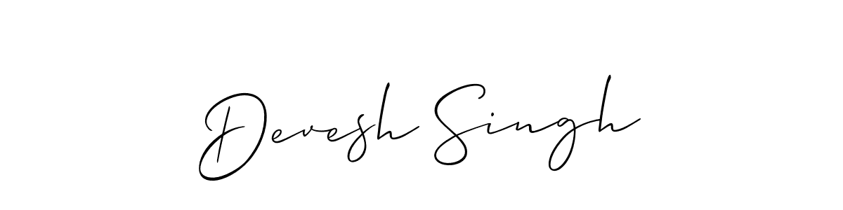 Design your own signature with our free online signature maker. With this signature software, you can create a handwritten (Allison_Script) signature for name Devesh Singh. Devesh Singh signature style 2 images and pictures png