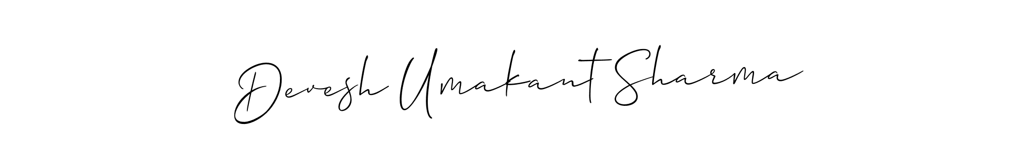 You should practise on your own different ways (Allison_Script) to write your name (Devesh Umakant Sharma) in signature. don't let someone else do it for you. Devesh Umakant Sharma signature style 2 images and pictures png