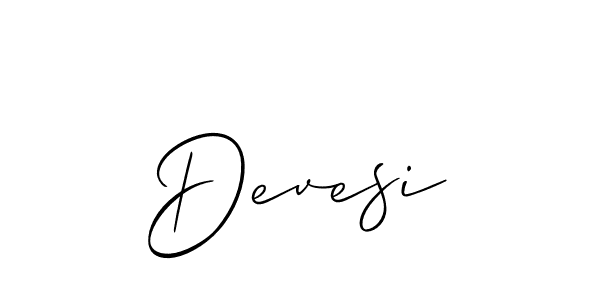 How to make Devesi name signature. Use Allison_Script style for creating short signs online. This is the latest handwritten sign. Devesi signature style 2 images and pictures png