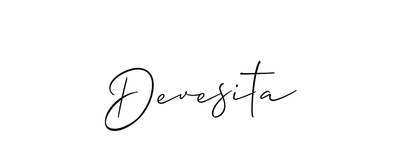 Make a beautiful signature design for name Devesita. With this signature (Allison_Script) style, you can create a handwritten signature for free. Devesita signature style 2 images and pictures png