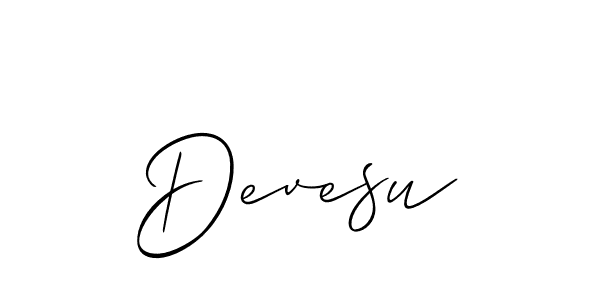 Create a beautiful signature design for name Devesu. With this signature (Allison_Script) fonts, you can make a handwritten signature for free. Devesu signature style 2 images and pictures png