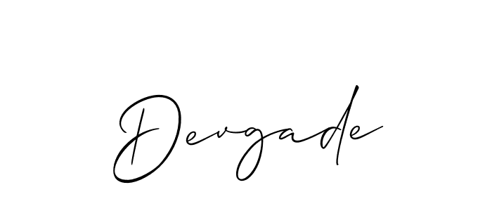 Also You can easily find your signature by using the search form. We will create Devgade name handwritten signature images for you free of cost using Allison_Script sign style. Devgade signature style 2 images and pictures png