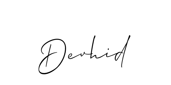 Create a beautiful signature design for name Devhid. With this signature (Allison_Script) fonts, you can make a handwritten signature for free. Devhid signature style 2 images and pictures png