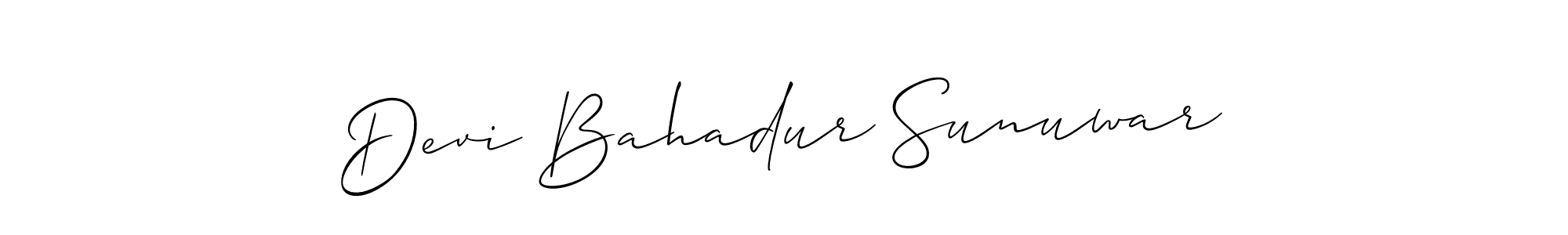 How to Draw Devi Bahadur Sunuwar signature style? Allison_Script is a latest design signature styles for name Devi Bahadur Sunuwar. Devi Bahadur Sunuwar signature style 2 images and pictures png