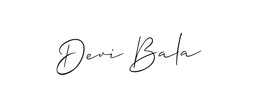 The best way (Allison_Script) to make a short signature is to pick only two or three words in your name. The name Devi Bala include a total of six letters. For converting this name. Devi Bala signature style 2 images and pictures png