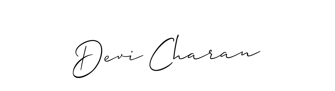 Devi Charan stylish signature style. Best Handwritten Sign (Allison_Script) for my name. Handwritten Signature Collection Ideas for my name Devi Charan. Devi Charan signature style 2 images and pictures png