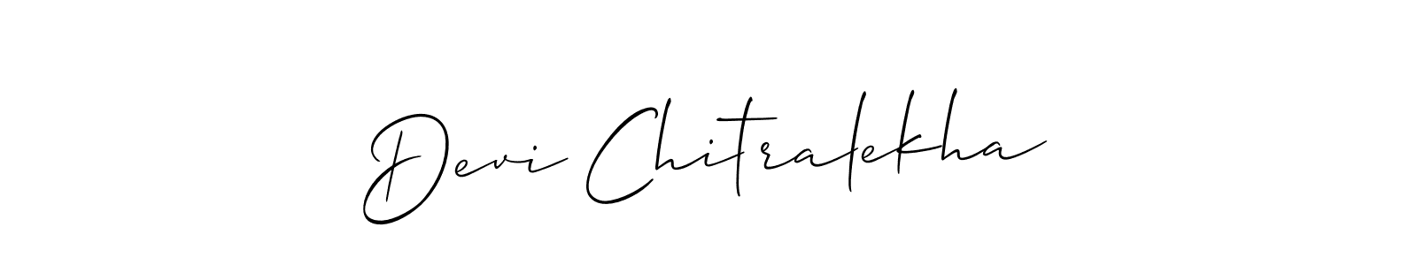 It looks lik you need a new signature style for name Devi Chitralekha. Design unique handwritten (Allison_Script) signature with our free signature maker in just a few clicks. Devi Chitralekha signature style 2 images and pictures png