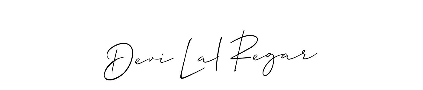 The best way (Allison_Script) to make a short signature is to pick only two or three words in your name. The name Devi Lal Regar include a total of six letters. For converting this name. Devi Lal Regar signature style 2 images and pictures png