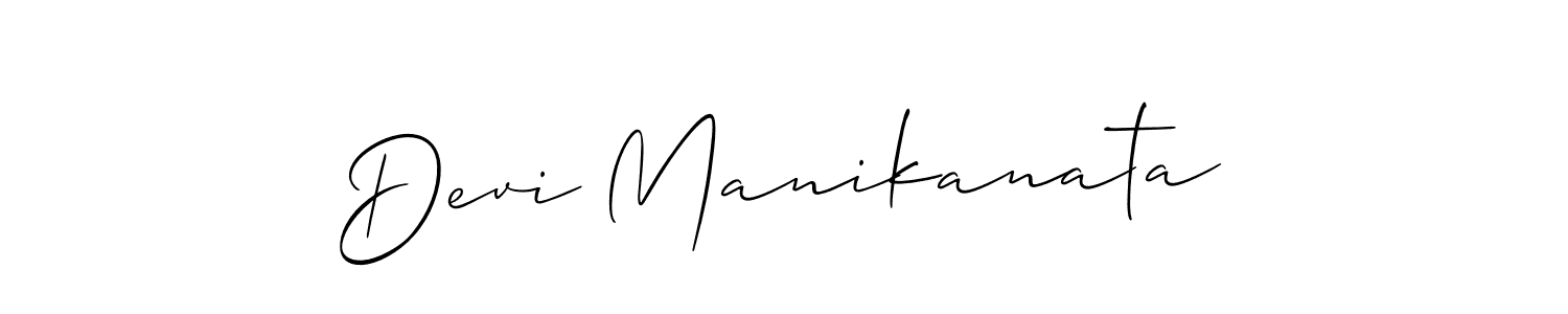 How to make Devi Manikanata signature? Allison_Script is a professional autograph style. Create handwritten signature for Devi Manikanata name. Devi Manikanata signature style 2 images and pictures png