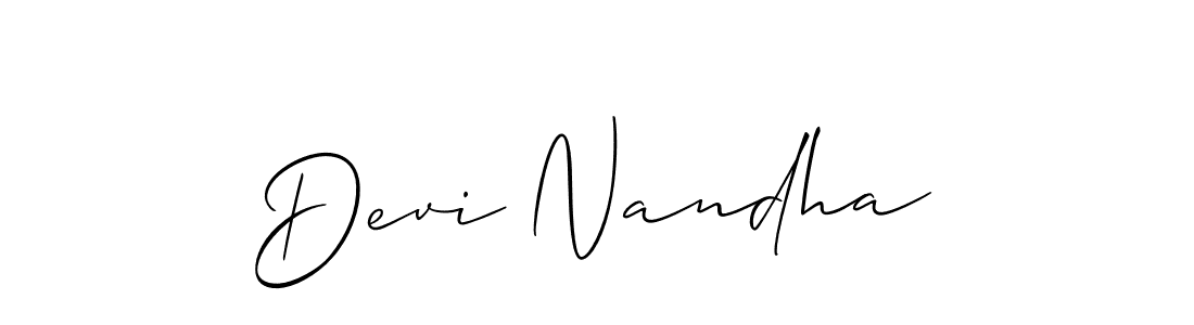 Best and Professional Signature Style for Devi Nandha. Allison_Script Best Signature Style Collection. Devi Nandha signature style 2 images and pictures png